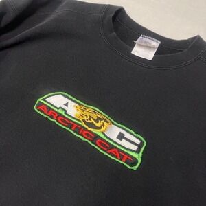 Vintage 90s Arctic Cat‎ Boxy Sweatshirt Men's XXL Embroidered Logo Made in USA